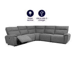 MNS Aussie Express Fabric Recliner Corner Sofa 2 Corner 2 Power Recliner MNS (MY NEW SOFA) LTD