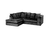 Dylan Crushed Velvet 4 seater left corner Sofa