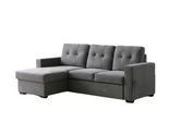 Francesca L Shape Sofa Bed Grey With Storage
