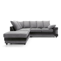 DINO CORNER SOFA GREY AND BLACK