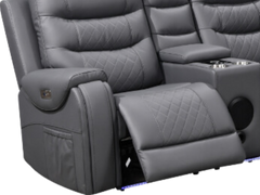 Forbes Electric Recliner Corner Leather Sofa