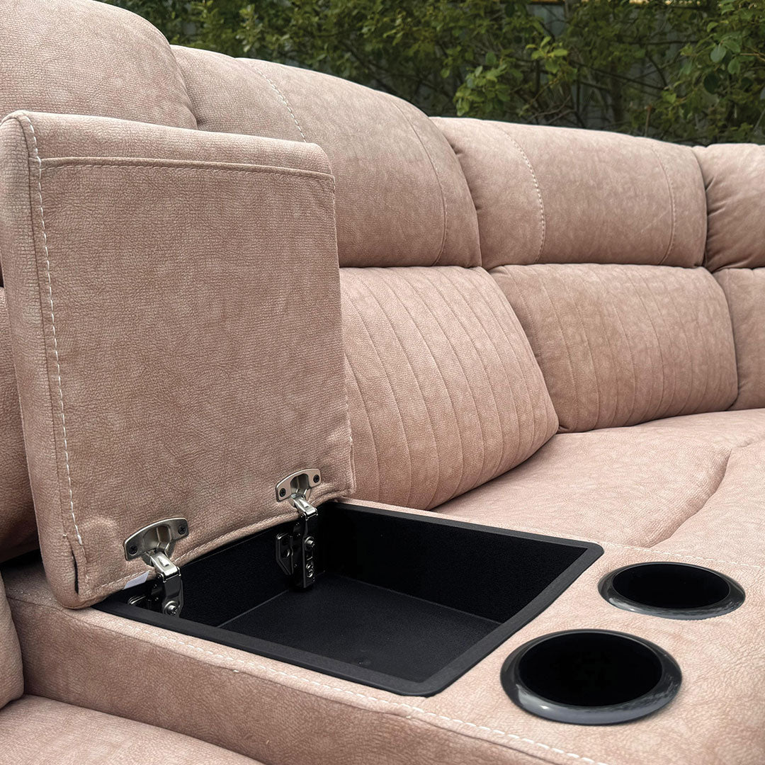 sofa hub Hannah Electric Recliner Corner Sofa Micro Fibre Fabric