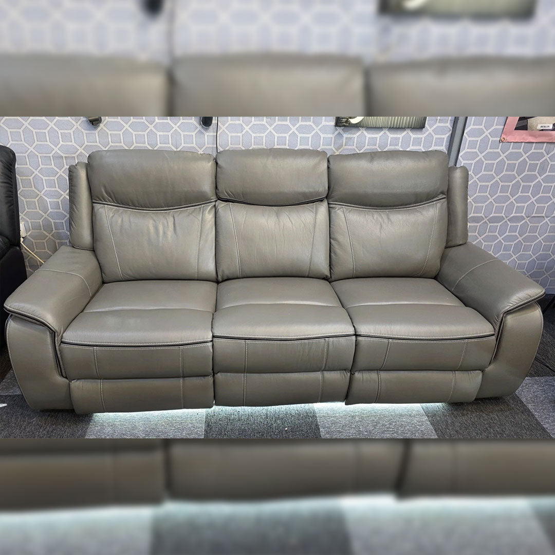 Parada Leather Electric Recliner Sofa 3+2 Seater-Bluetooth/USB/C-Type/Led/Cooling-Cup Holders