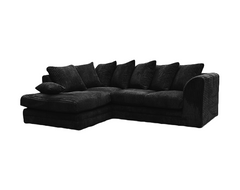 Chocolate Jumbo Cord 4 seater left Sofa