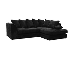 Grey Jumbo Cord 4 seater Right Sofa