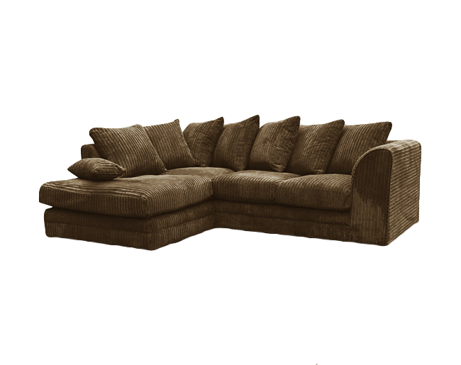 Camel Jumbo Cord 4 seater left Sofa