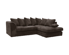 Grey Jumbo Cord 4 seater Right Sofa