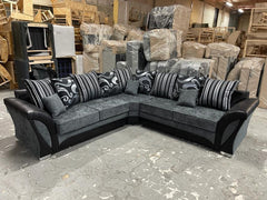 Shanon Corner Sofa Black/Grey