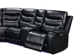 Forbes Electric Recliner Corner Leather Sofa
