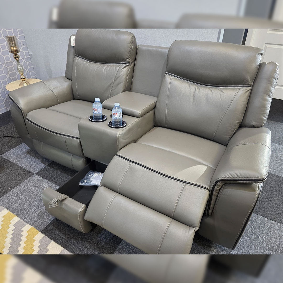 Parada Leather Electric Recliner Sofa 3+2 Seater-Bluetooth/USB/C-Type/Led/Cooling-Cup Holders