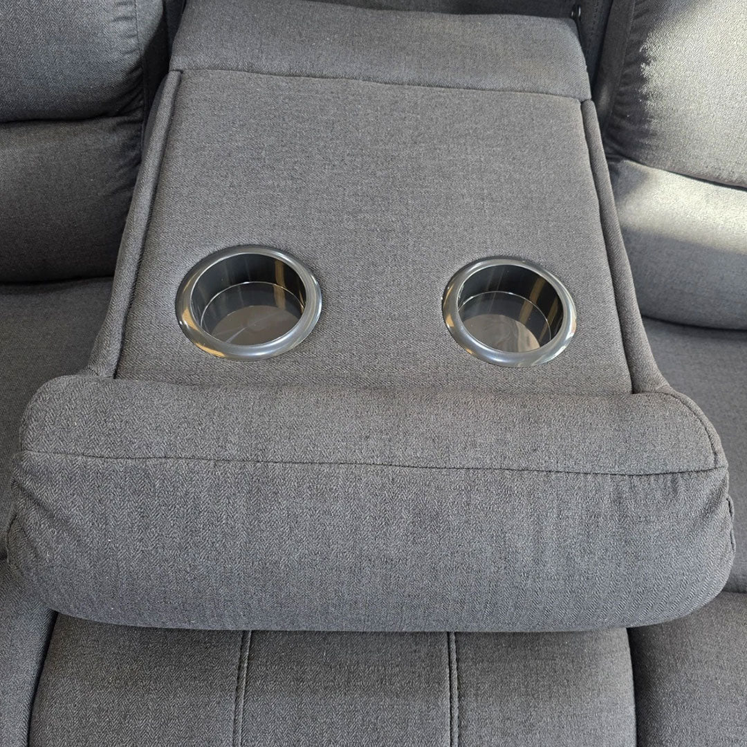 Roma Fabric Electric Recliner Sofa 3+2-Seater With USB/LED/Cup Holder