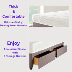 DIVAN BED CUBED HEADBOARD