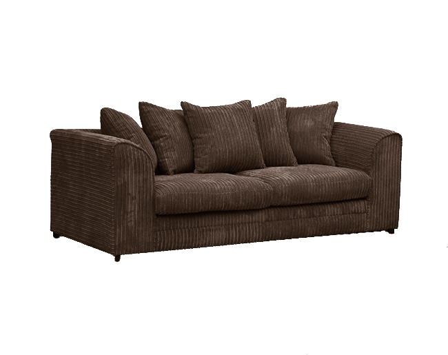 Grey Jumbo Cord 3 seater Sofa