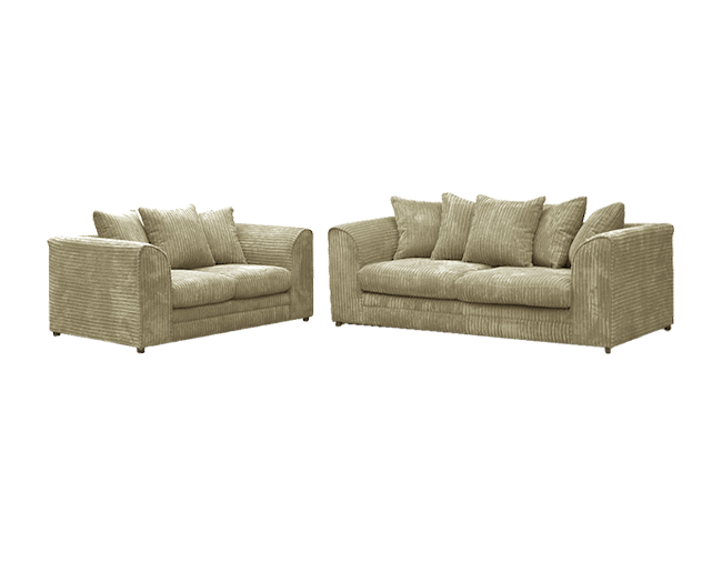 Cream Jumbo Cord 2+3 seater Sofa