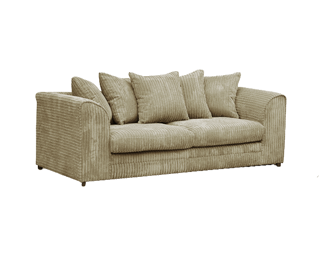 Grey Jumbo Cord 3 seater Sofa