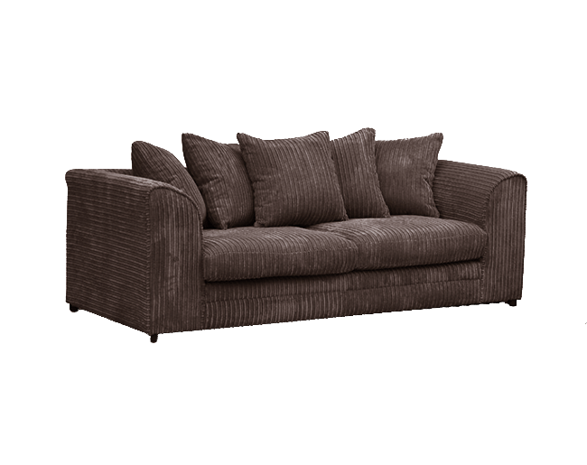 Chocolate Jumbo Cord 3 seater Sofa