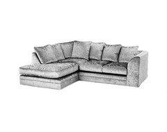 Dylan Crushed Velvet 4  seater left corner Sofa