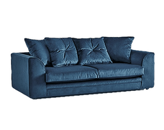Turquoise Plush Velvet 3 Seater Sofa
