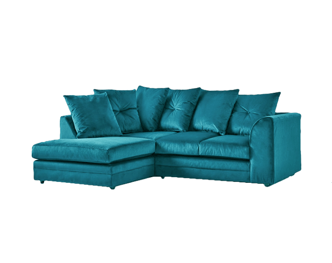 Dylan Plush Velvet  4 seater left corner  Sofa