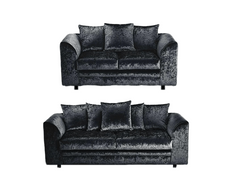 MInk Crush Velvet  3+2  seater Sofa