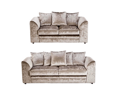 MInk Crush Velvet  3+2  seater Sofa