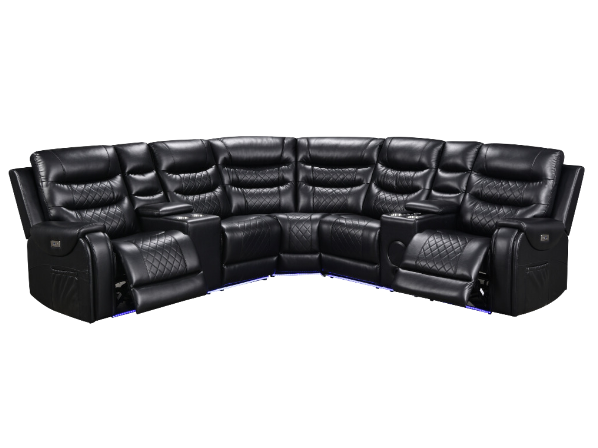 Forbes Electric Recliner Corner Leather Sofa