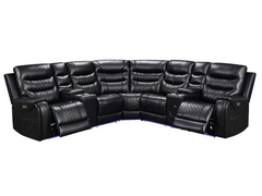 Forbes Electric Recliner Corner Leather Sofa