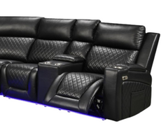 Foster Electric Recliner Corner Leather Sofa