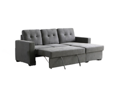 Francesca L Shape Sofa Bed Grey With Storage
