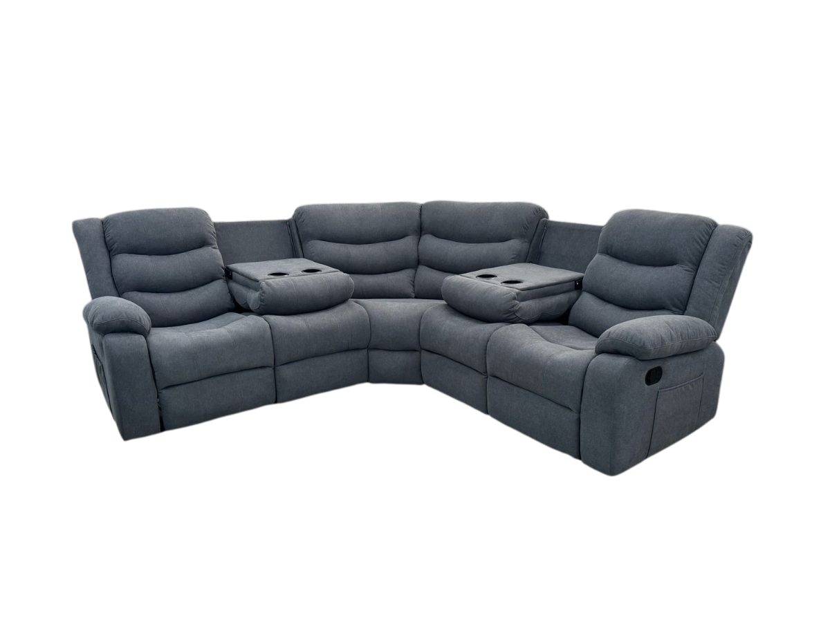 Sorrentino Grey Fabric Corner Sofa