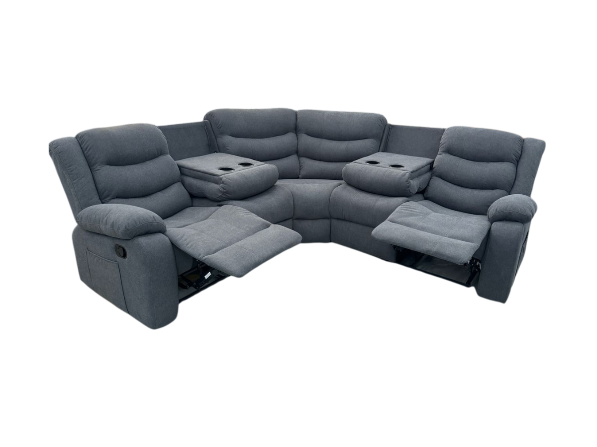 Sorrentino Grey Fabric Corner Sofa