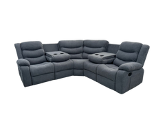 Sorrentino Grey Fabric Corner Sofa