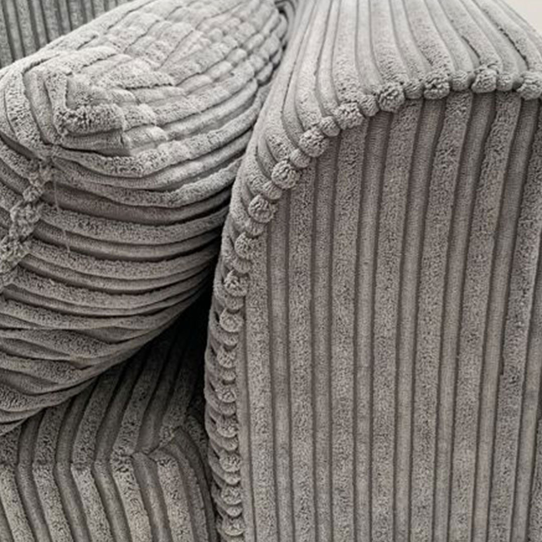 Dylan Jumbo Cord Corner Sofa Grey