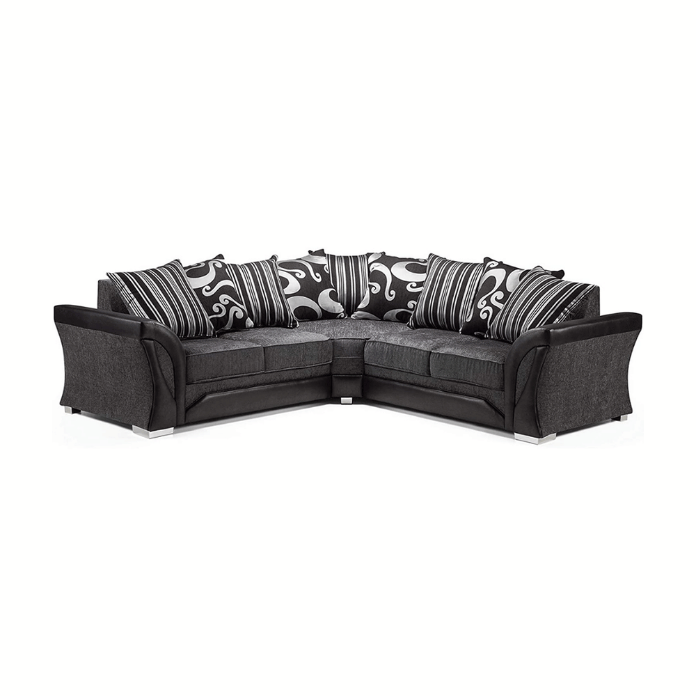Shanon Corner Sofa Black/Grey