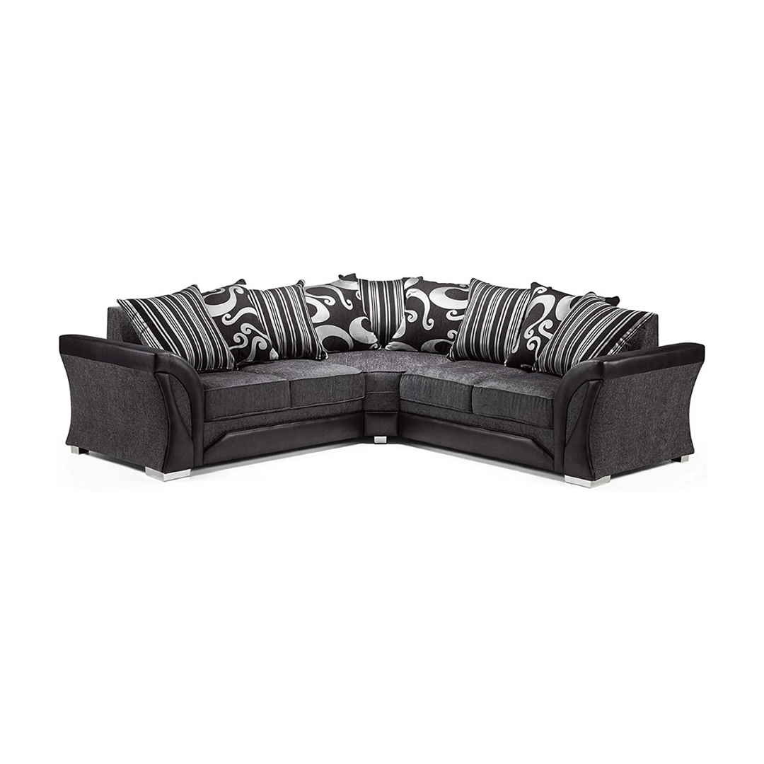 Shanon Corner Sofa Black/Grey