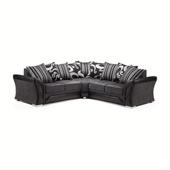 Shanon Corner Sofa Black/Grey