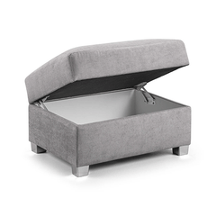VERONA GREY STORAGE FOOTSTOOL