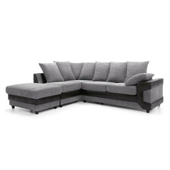 DINO CORNER SOFA GREY AND BLACK
