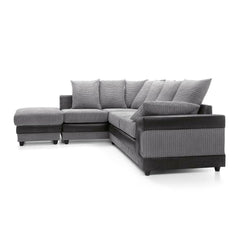 DINO CORNER SOFA GREY AND BLACK