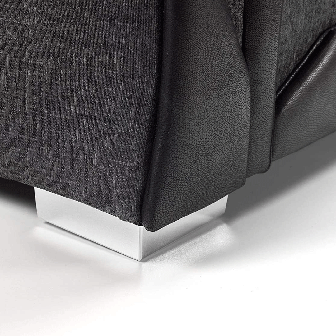 Amazing Sofas 3+2 SHANNON FARROW LARGE SOFA CHENILLE FABRIC GREY (GREY BLACK). Fire resistant as per British Standards, foam filled seats for comfort