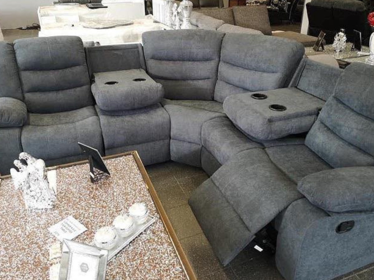 Sorrentino Grey Fabric Corner Sofa